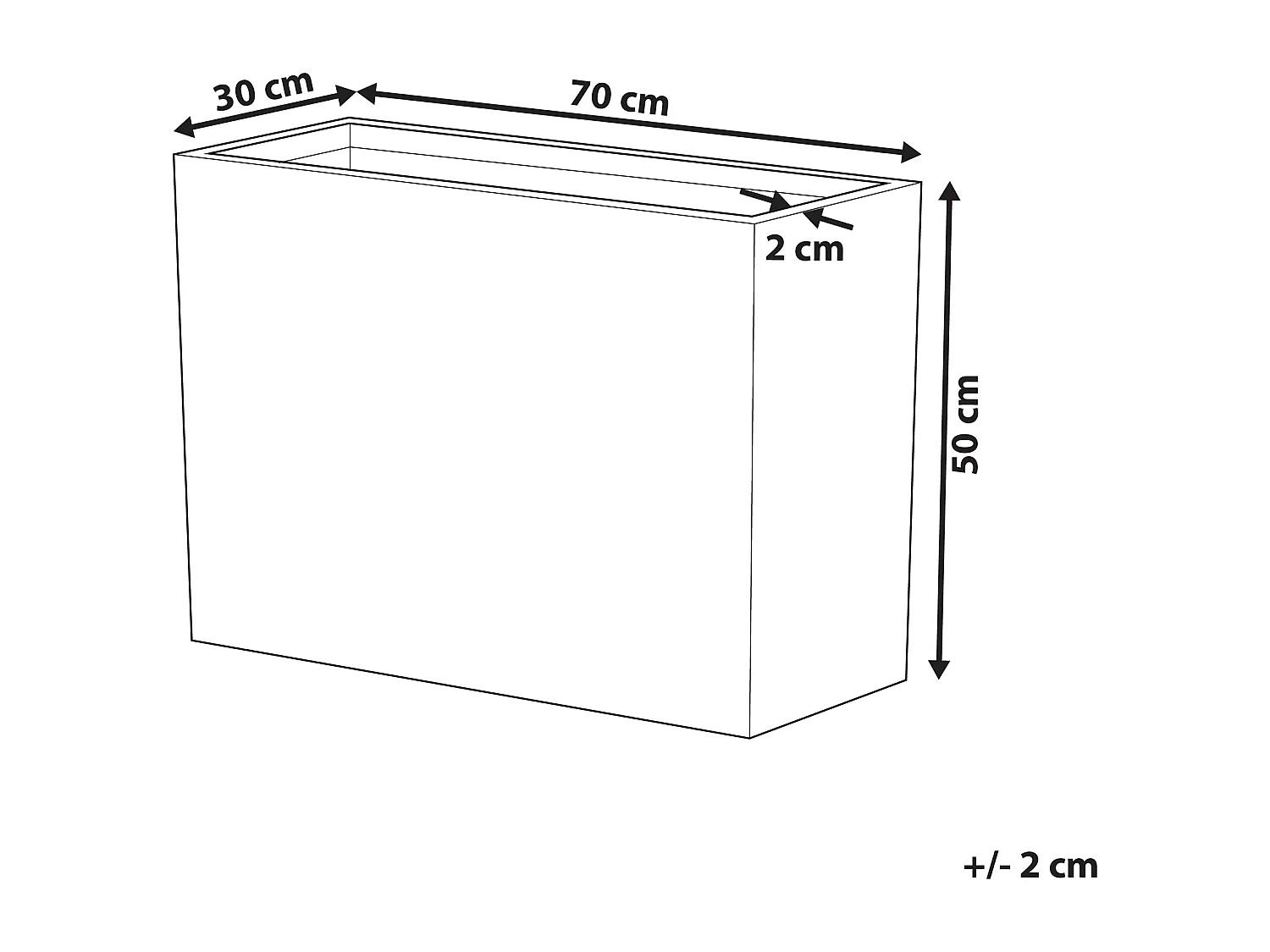 Plant Pot EDESSA 70 cm Grey