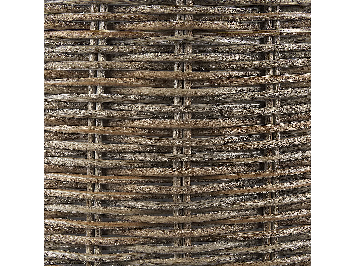 Set of 2 Wicker Planters BITOLA 40/48 cm Brown PE Rattan
