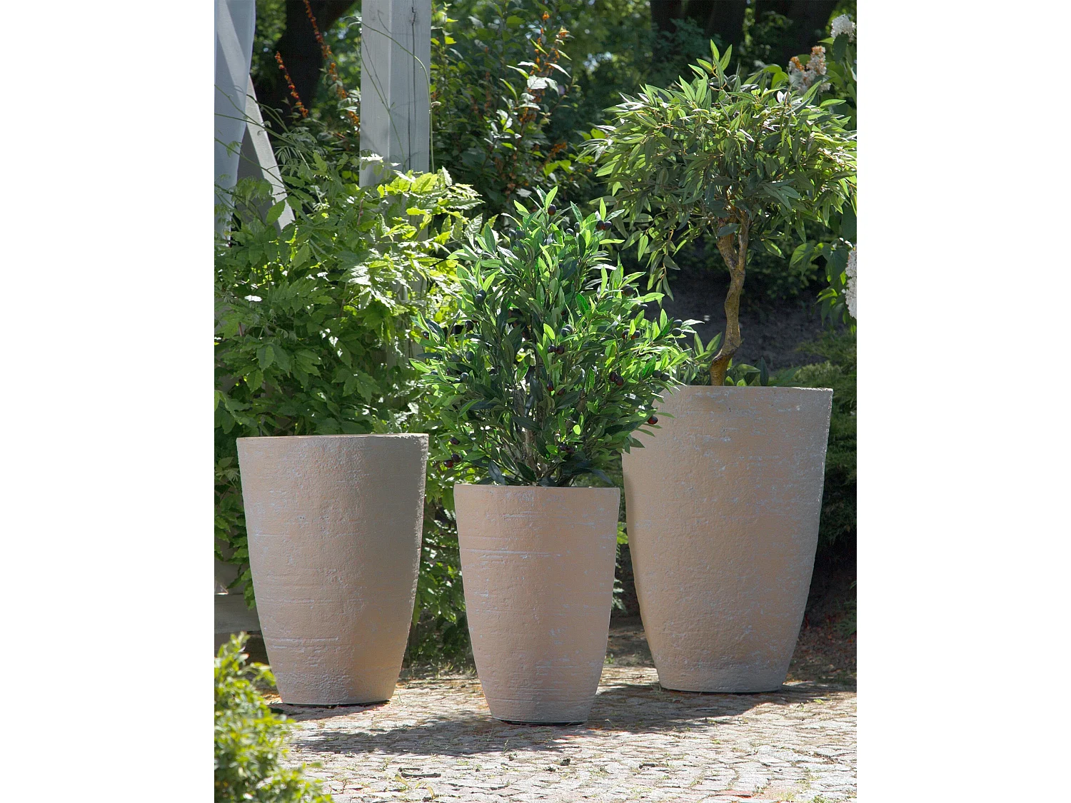 Vaso CAMIA Pedra 43 cm Creme