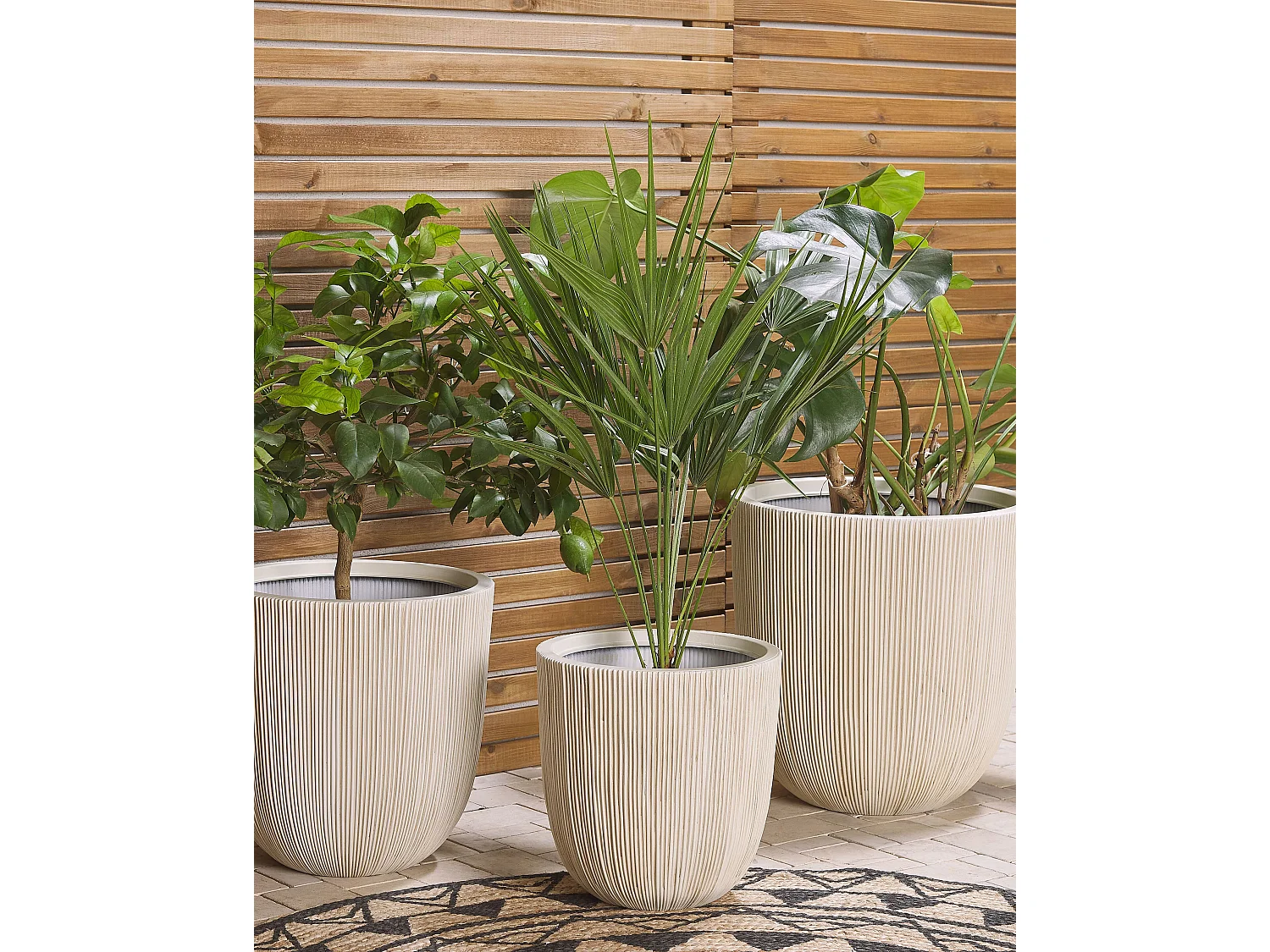 Cache-pot CHIOS 31 cm Beige