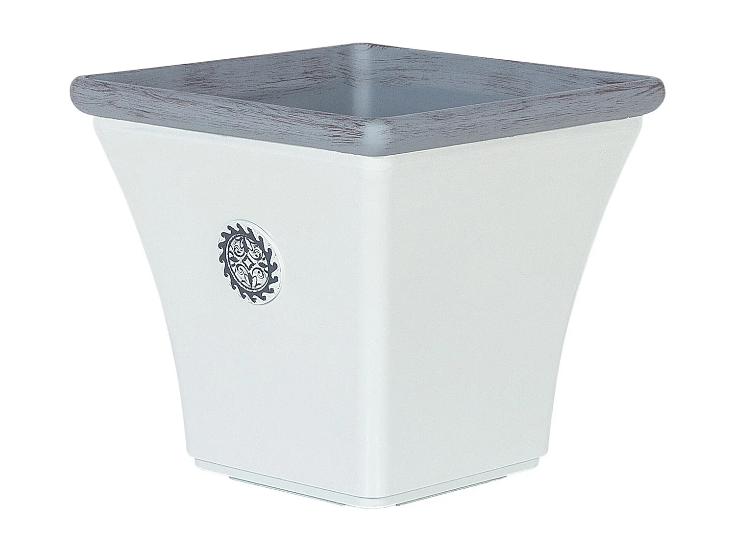 Bloempot ELATEIA Steen 37 cm Wit