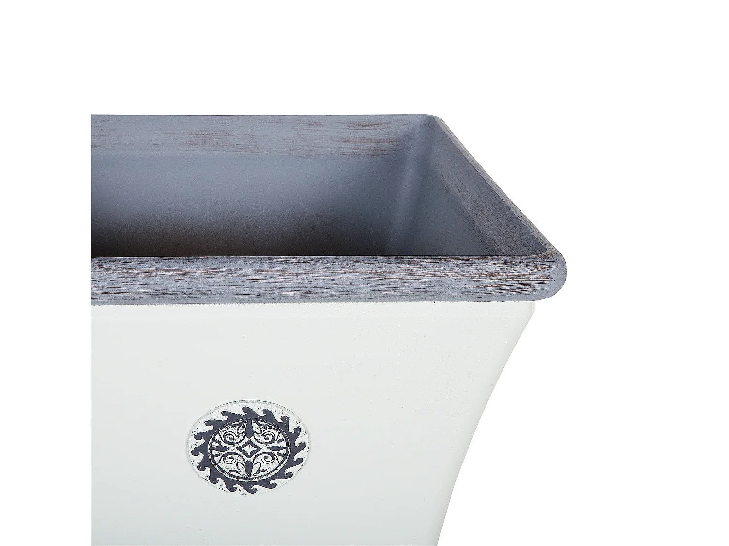 Cache-pot ELATEIA Pierre 37 cm Blanc