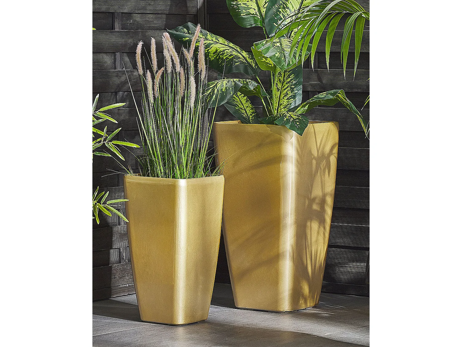 Bloempot MODI Steen 30 cm Goud