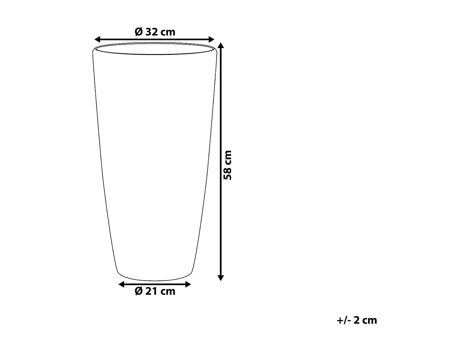 Cache-pot TSERIA 32 cm Blanc