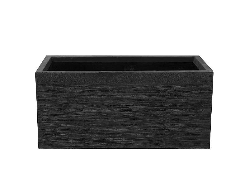 Praktischer Blumentopf 80x37x38 cm Steingemisch schwarz Myra