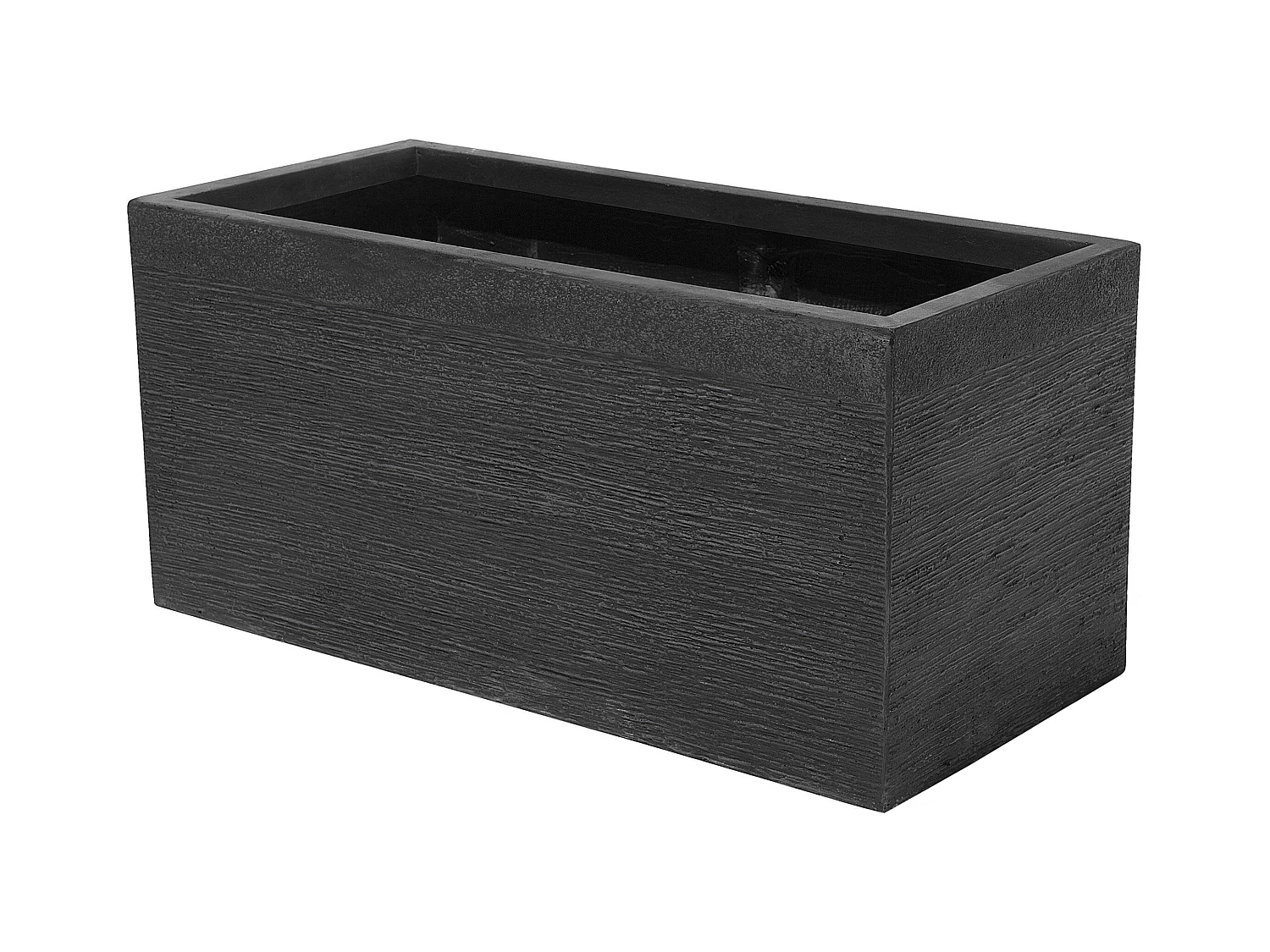 Praktischer Blumentopf 80x37x38 cm Steingemisch schwarz Myra