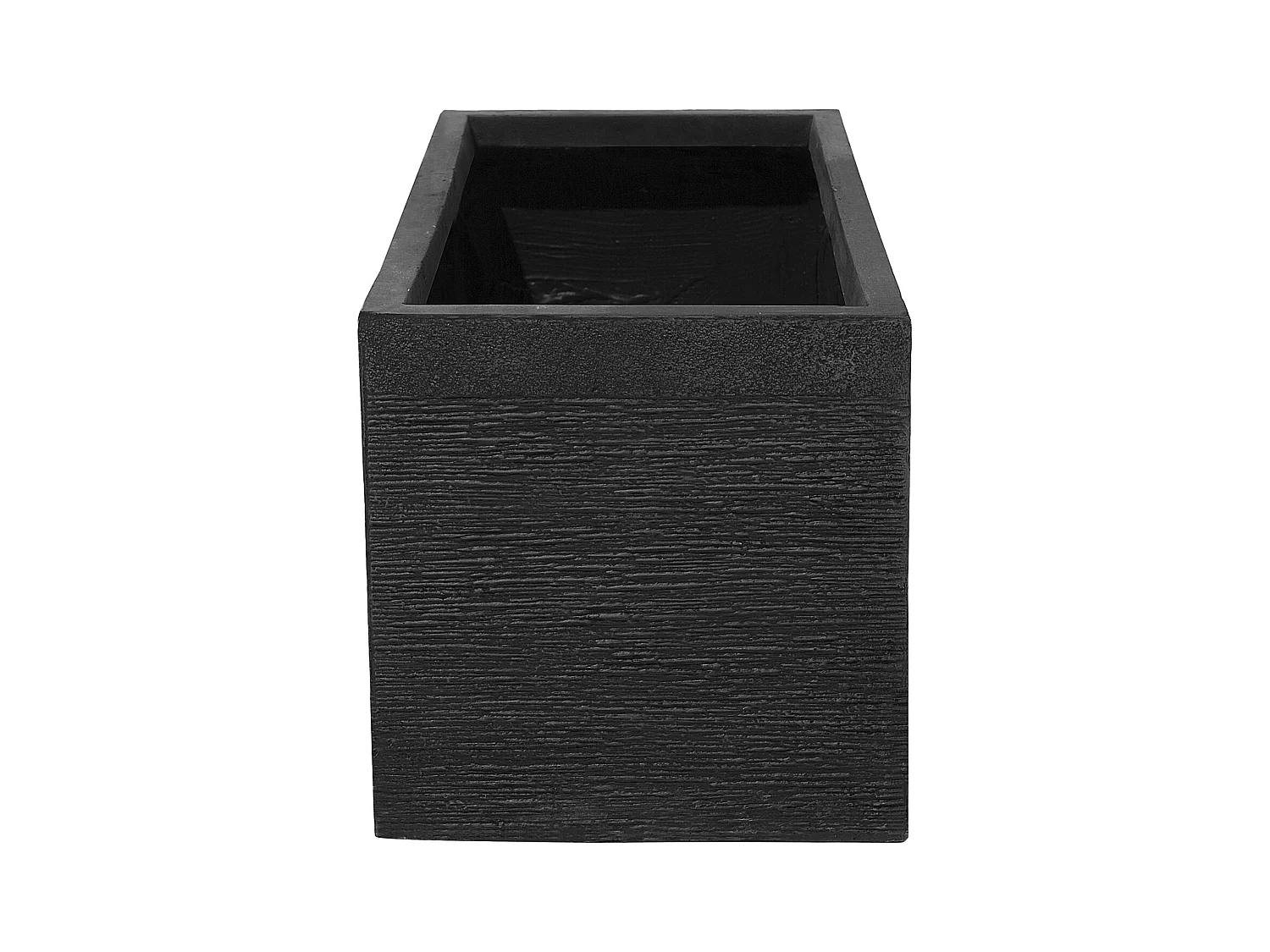 Praktischer Blumentopf 80x37x38 cm Steingemisch schwarz Myra