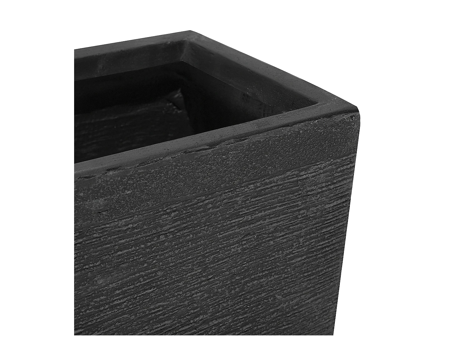 Praktischer Blumentopf 80x37x38 cm Steingemisch schwarz Myra
