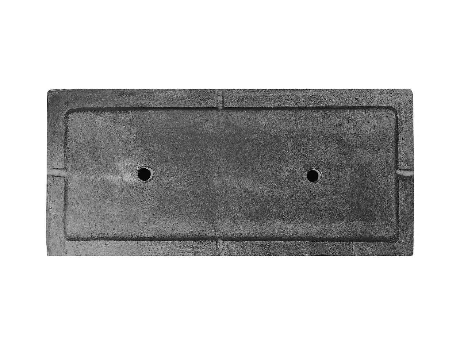 Praktischer Blumentopf 80x37x38 cm Steingemisch schwarz Myra