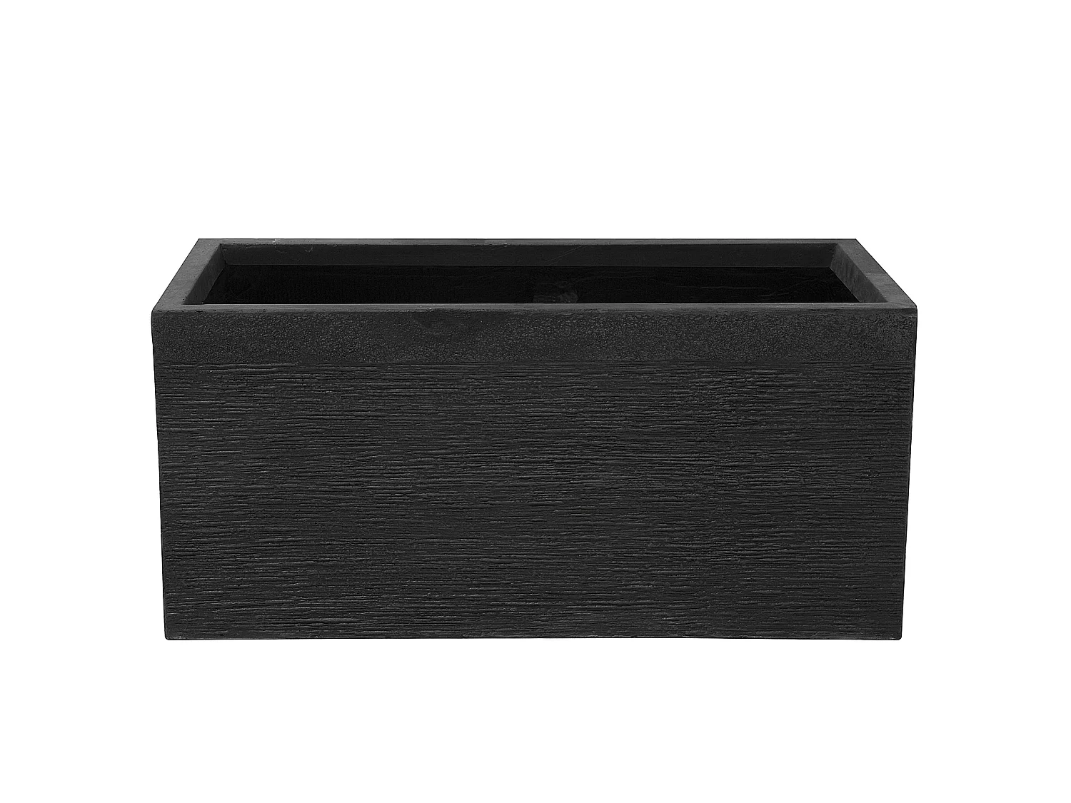 Praktischer Blumentopf 80x37x38 cm Steingemisch schwarz Myra