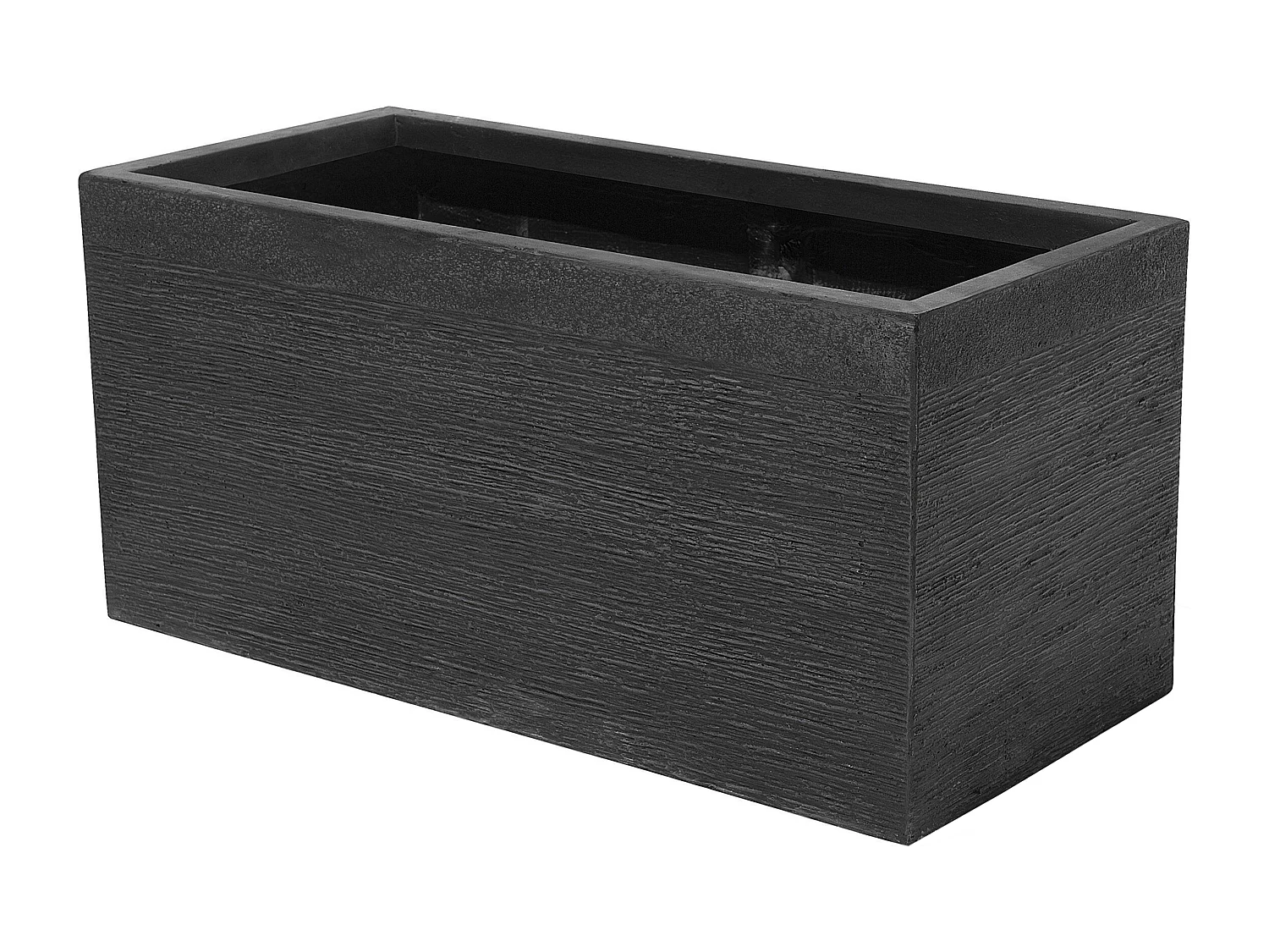 Praktischer Blumentopf 80x37x38 cm Steingemisch schwarz Myra