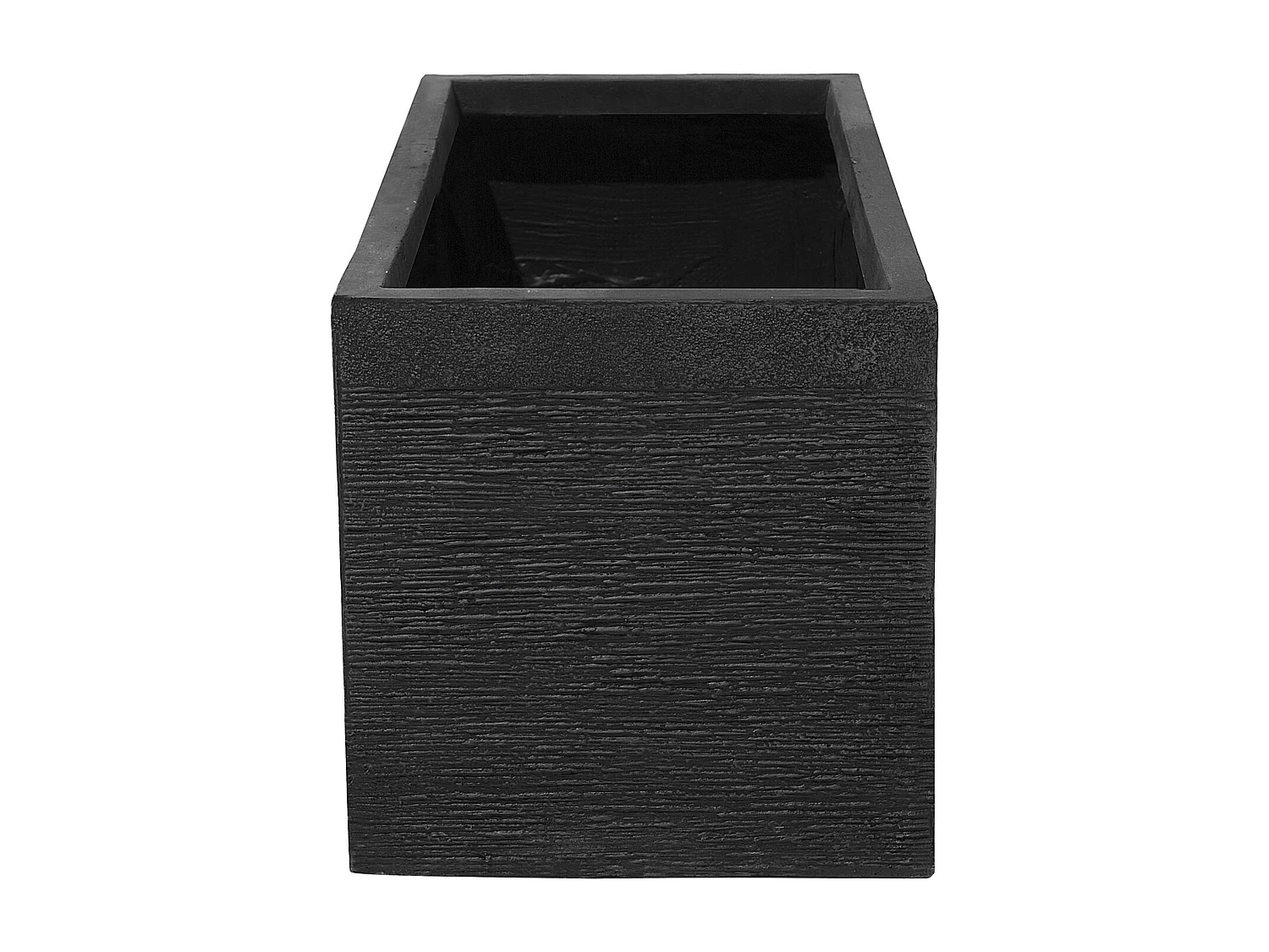 Praktischer Blumentopf 80x37x38 cm Steingemisch schwarz Myra