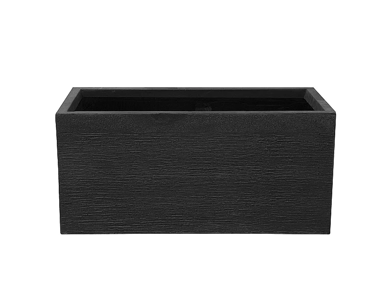 Praktischer Blumentopf 80x37x38 cm Steingemisch schwarz Myra