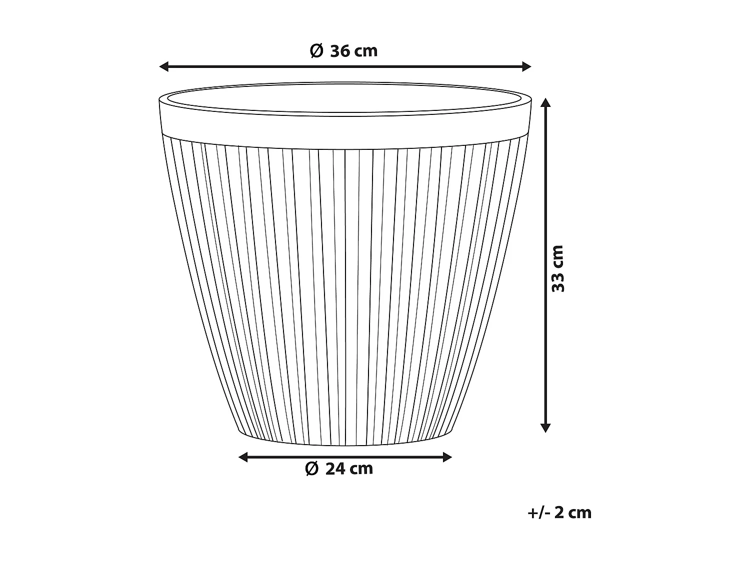 Vaso per piante POKA Pietra 36 cm Tortora
