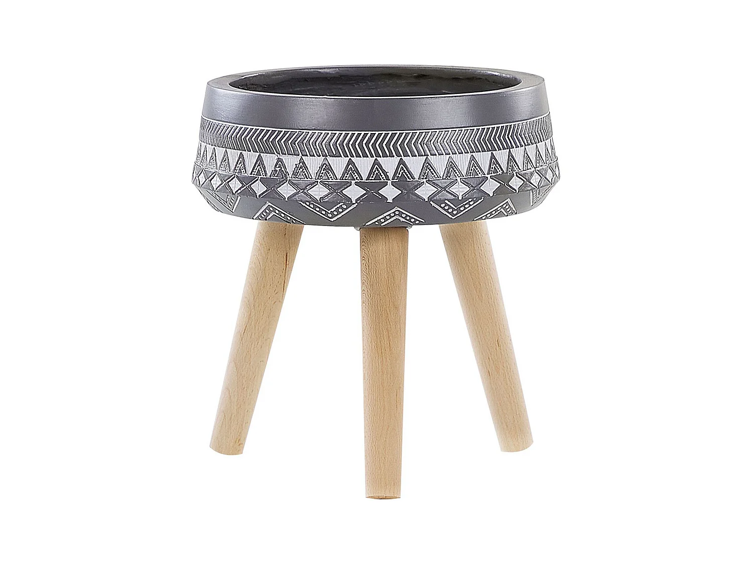Cache-pot sur pied MOUSSATA 35 cm Gris