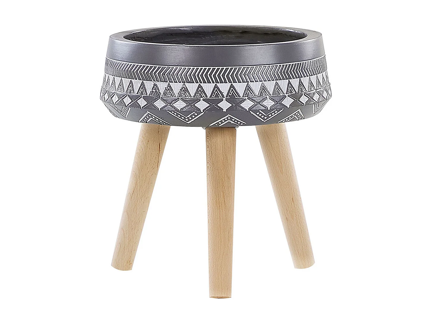 Cache-pot sur pied MOUSSATA 35 cm Gris