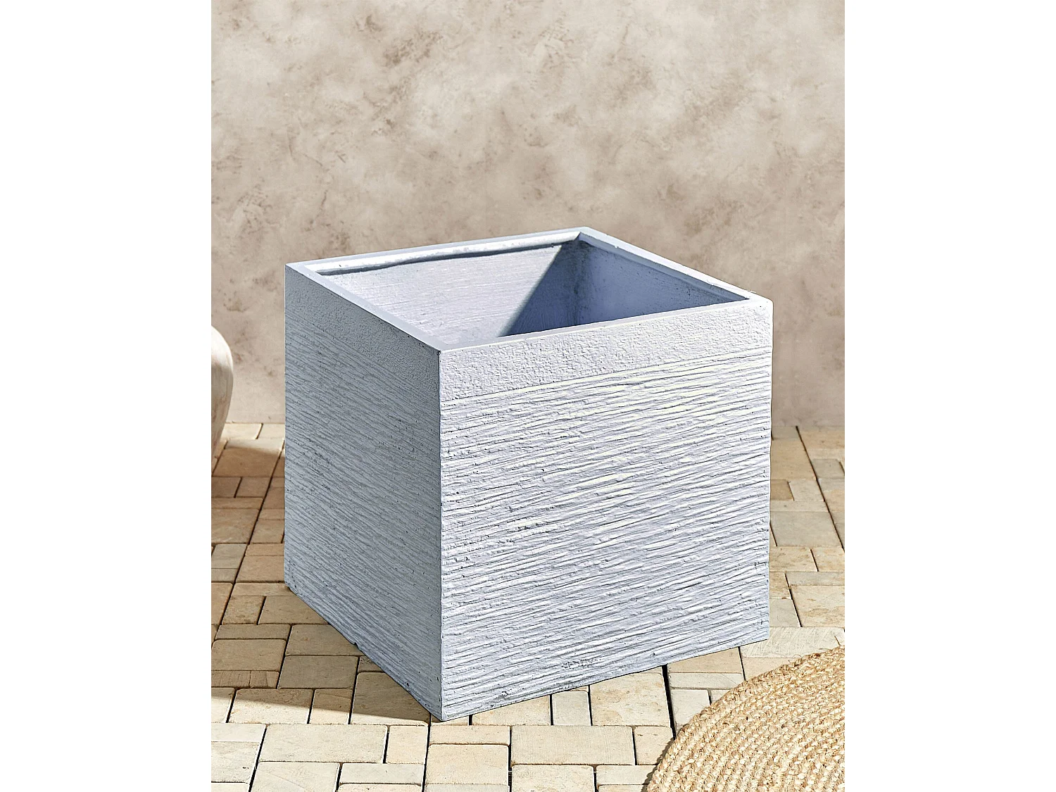 Cache-pot PAROS 50 cm Blanc