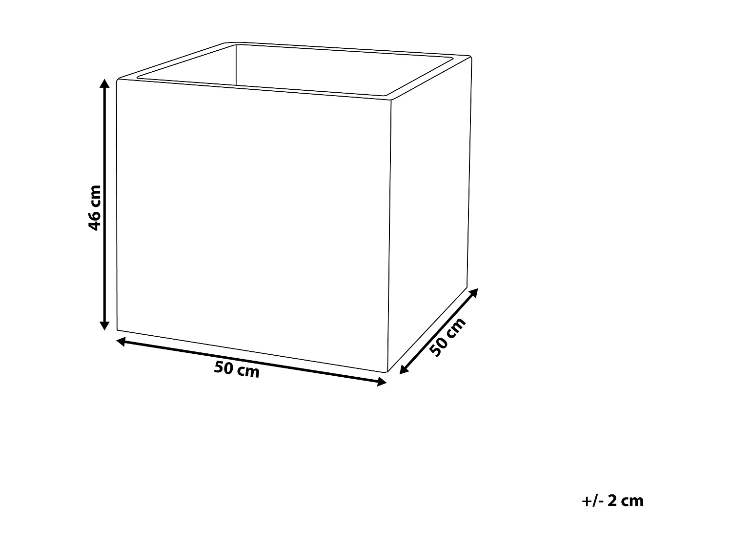 Cache-pot PAROS 50 cm Blanc