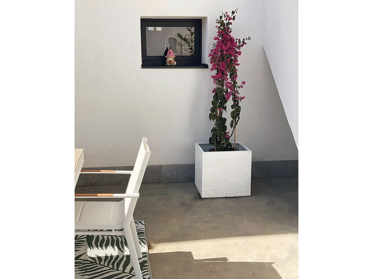 Blumenkübel PAROS Keramik 50 cm Weiss