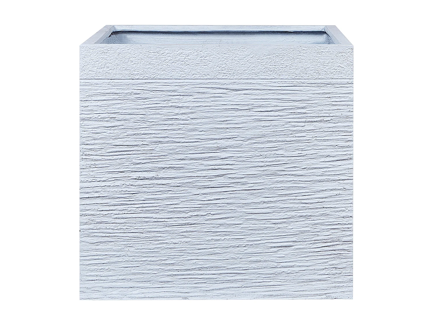 Praktischer Blumentopf 50 x 50 x 46 cm Steingemisch weiß Paros