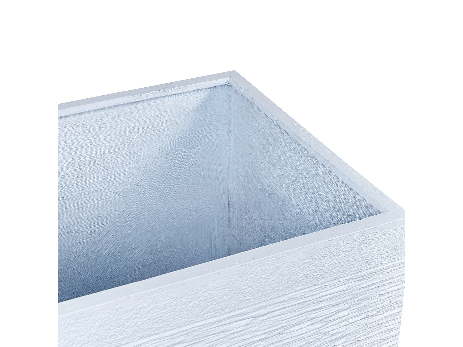 Praktischer Blumentopf 50 x 50 x 46 cm Steingemisch weiß Paros