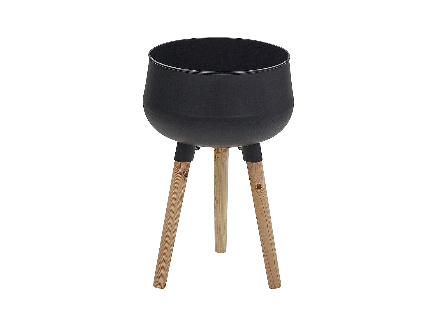 Cache-pot sur pied AGROS Métal 30 cm Noir