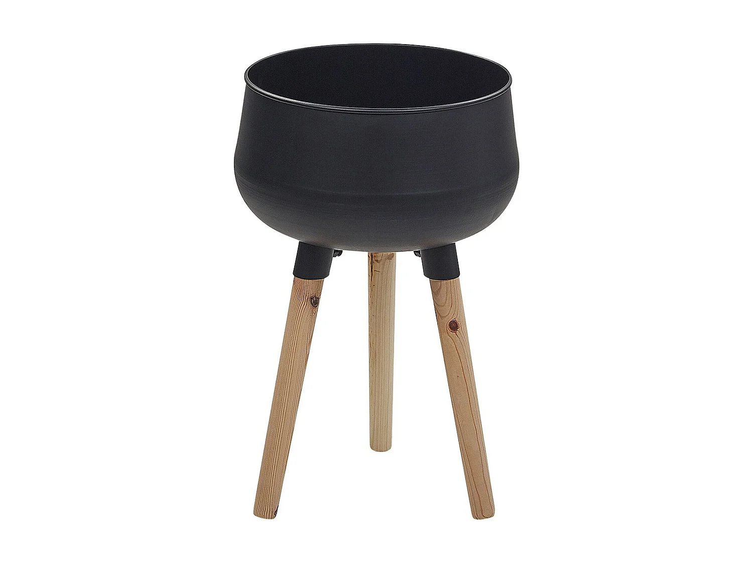 Cache-pot sur pied AGROS Métal 30 cm Noir