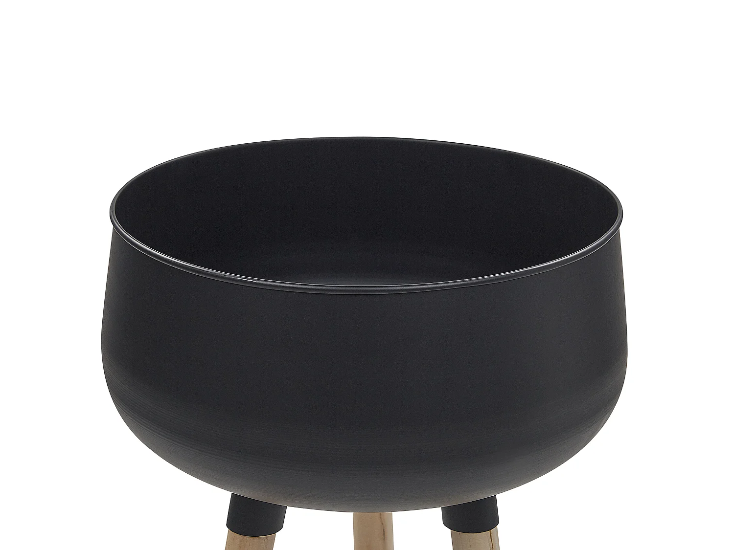 Cache-pot sur pied AGROS Métal 30 cm Noir