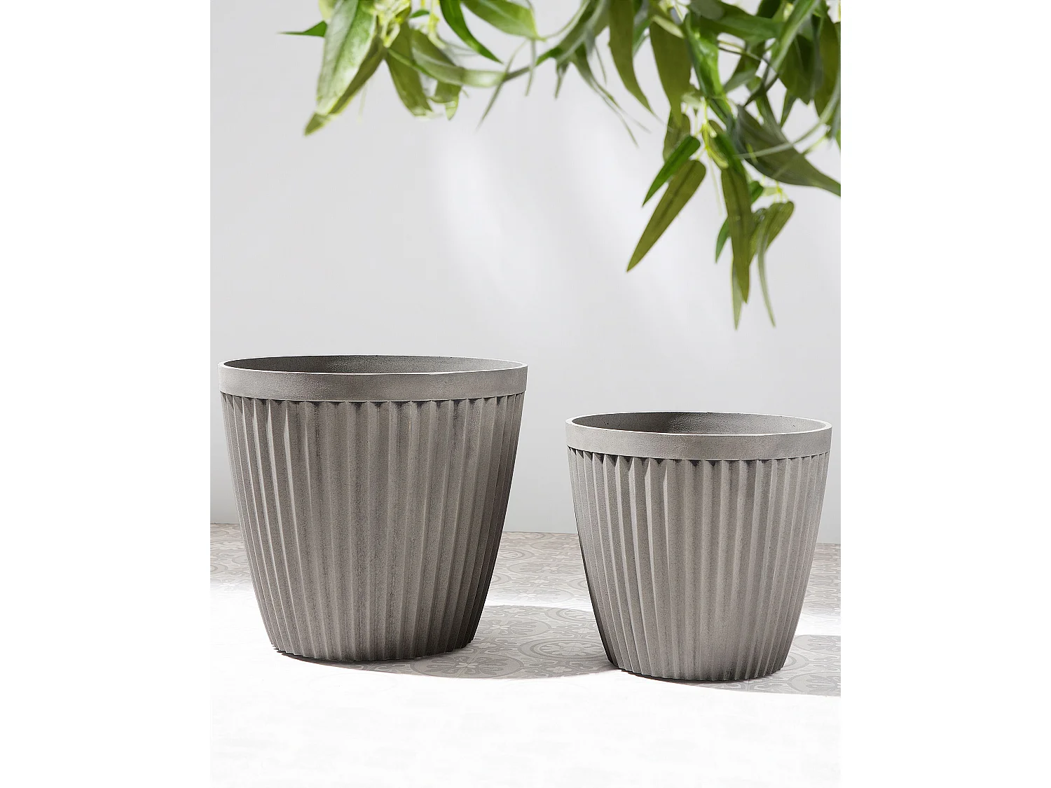 Bloempot POKA Steen 44 cm Taupe