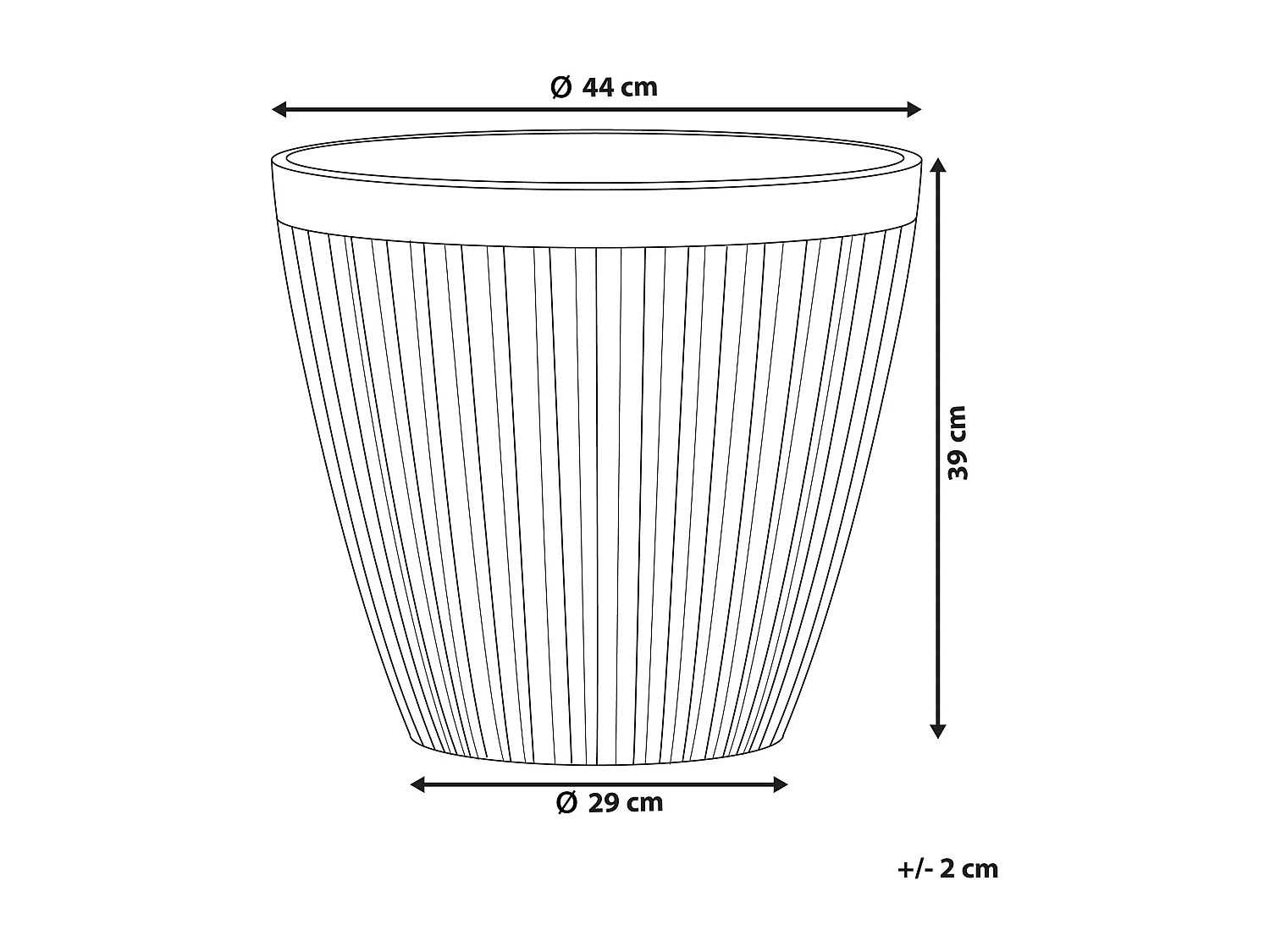 Vaso per piante POKA Pietra 44 cm Tortora