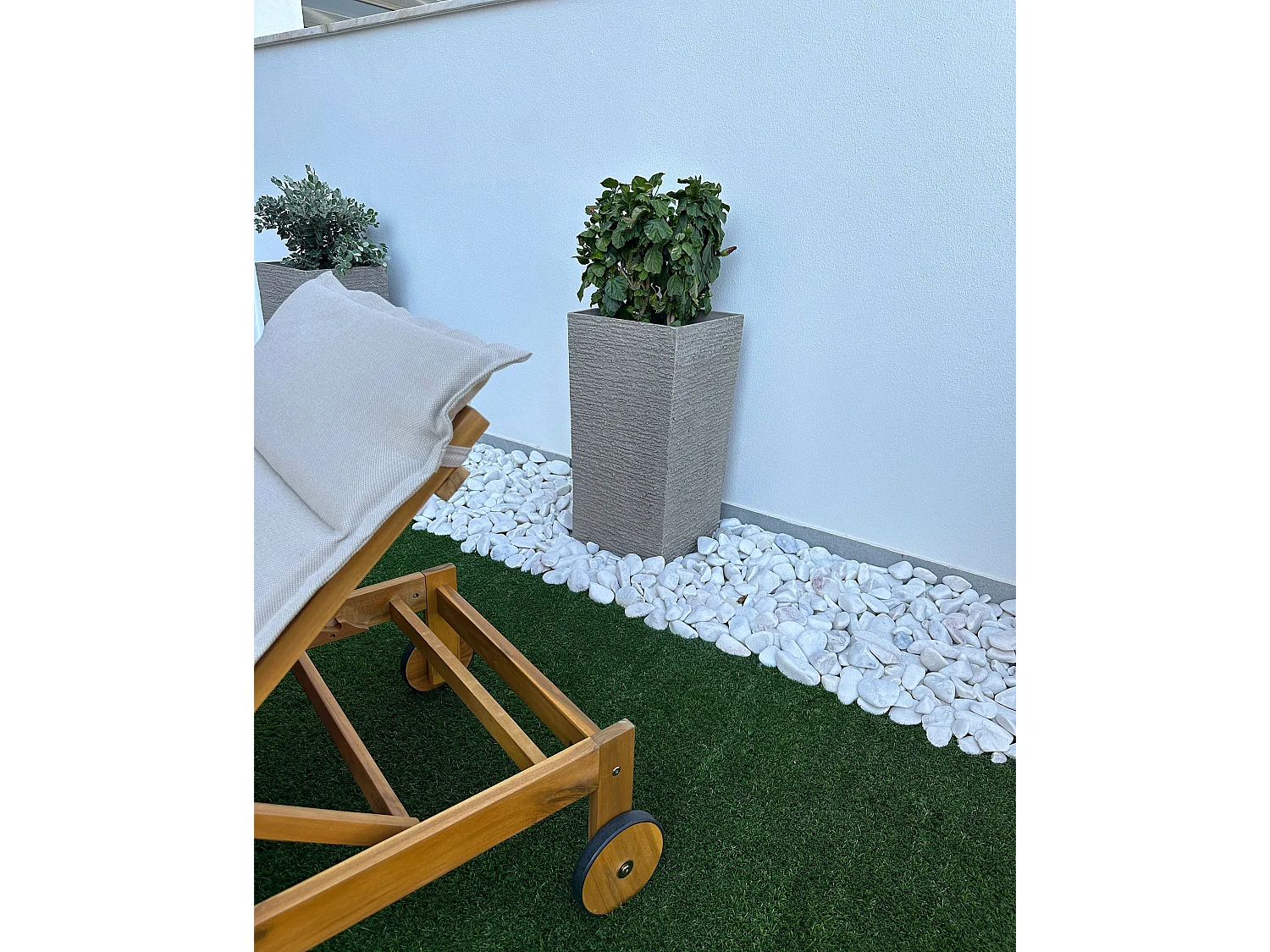 Bloempot GAZA Steen 30 cm Beige