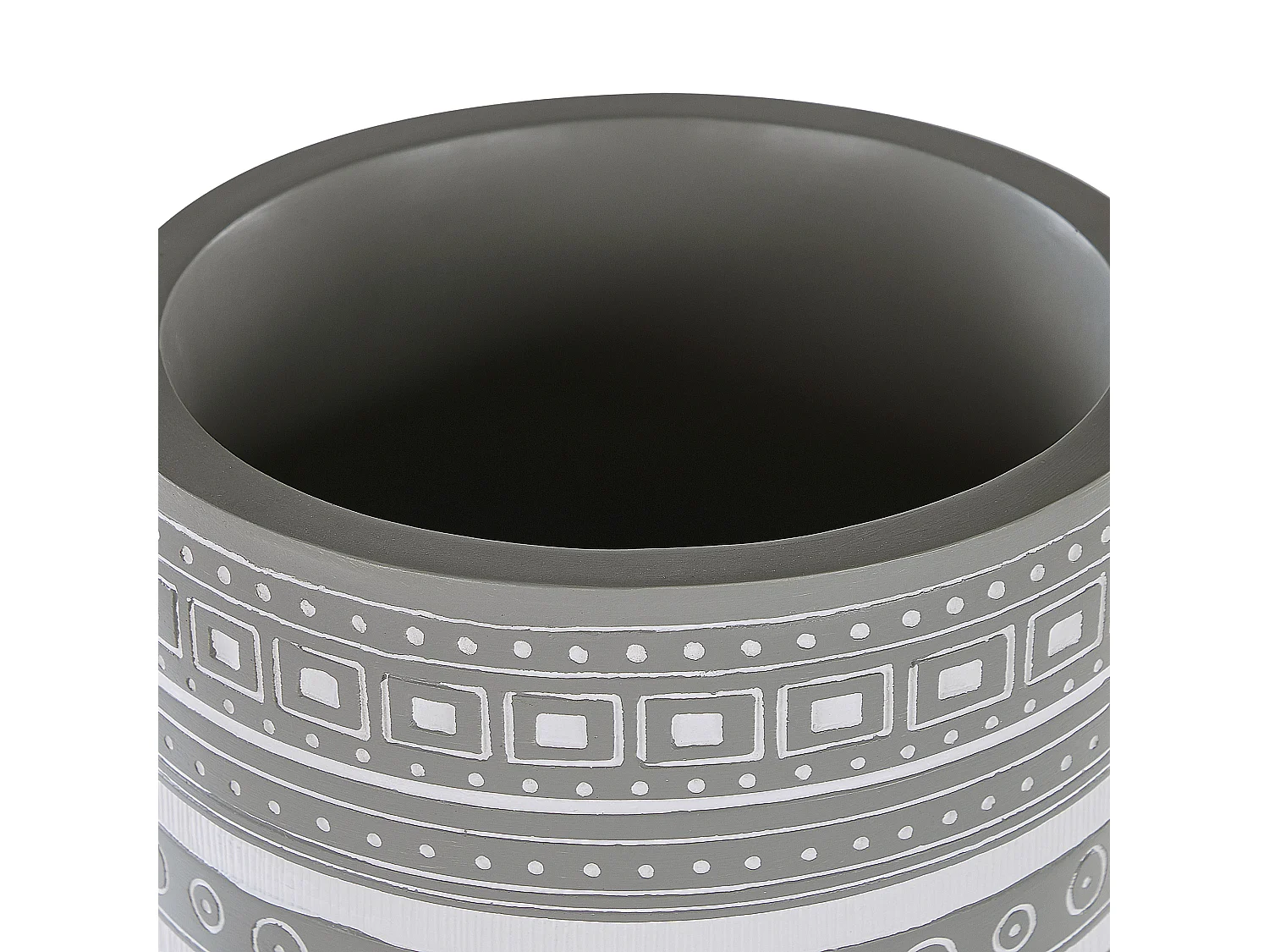 Vaso alto para plantas NAUSA Cerâmica 30 cm Cinzento claro