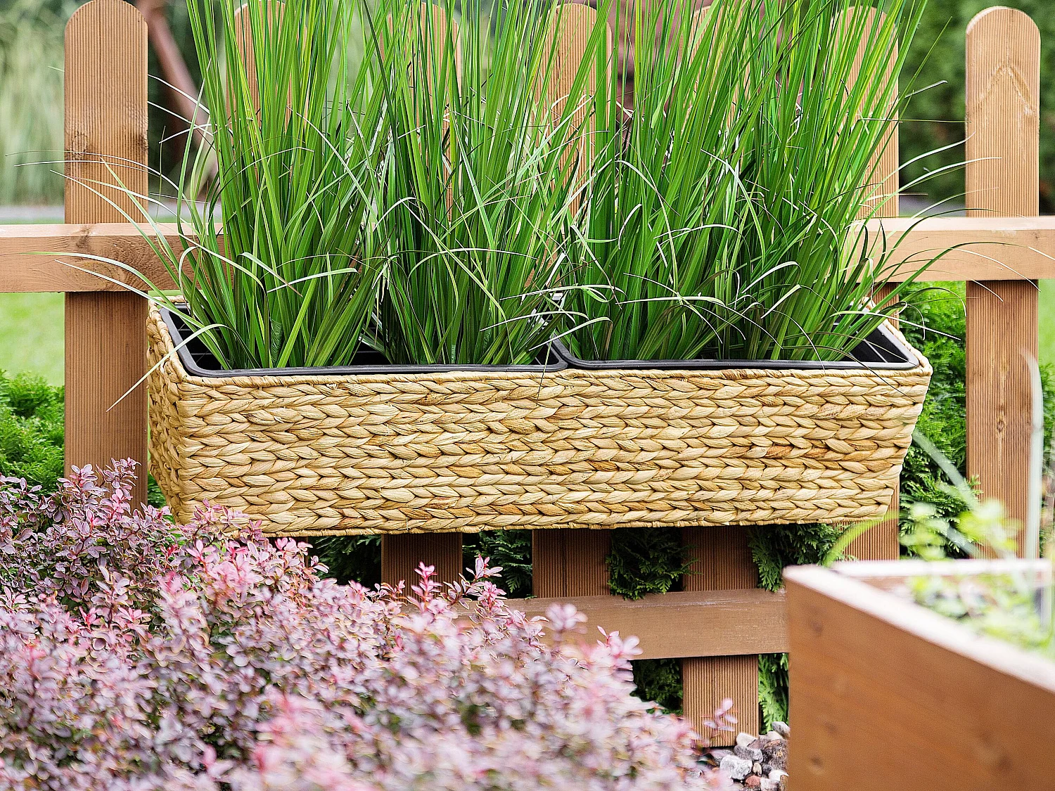 Bloempot KAWALA Rotan 80 cm Zandbeige