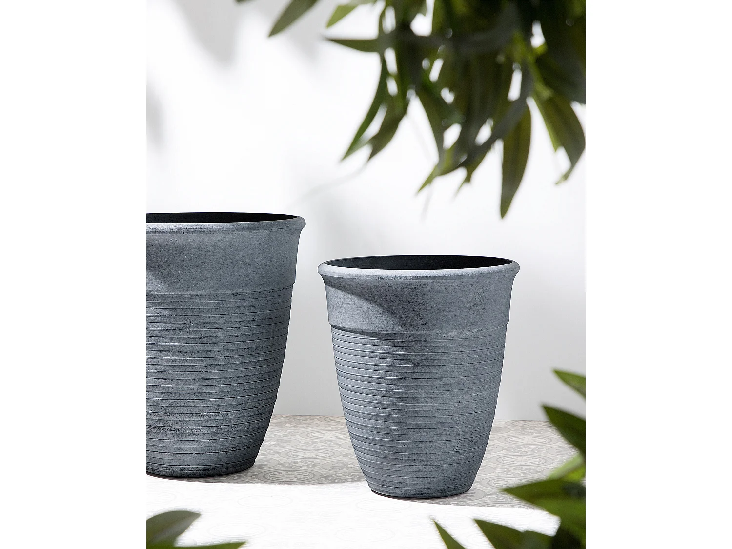 Cache-pot KATALIMA Pierre 43 cm Gris