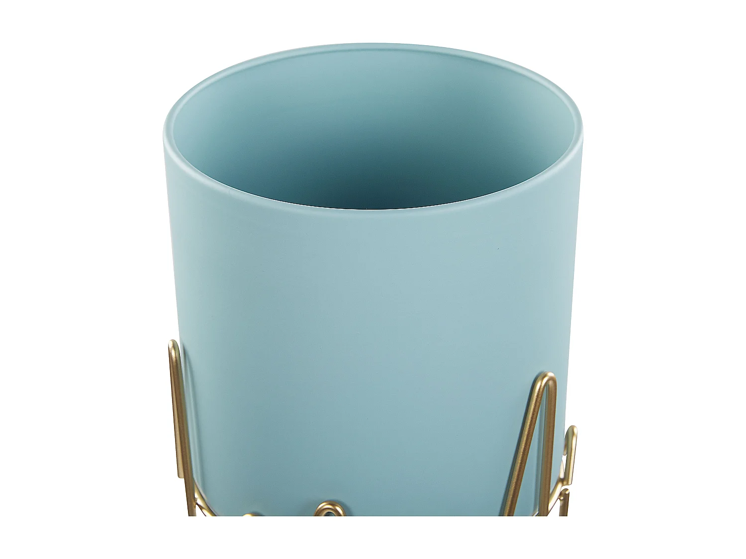 Vaso alto para plantas KALANDRA Metal 19 cm Azul claro