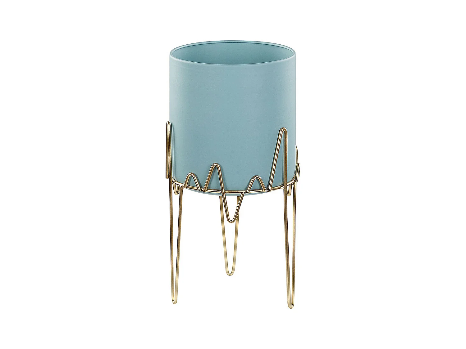 Cache-pot sur pied KALANDRA Métal 19 cm Bleu clair