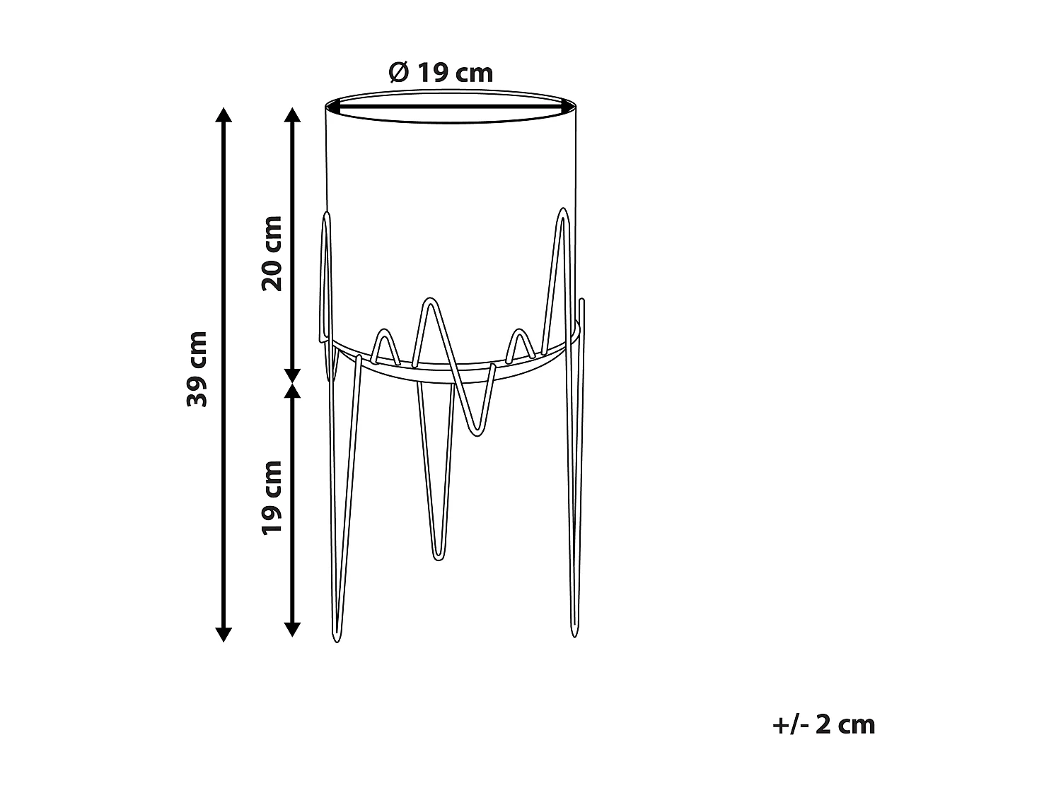 Verhoogde bloempot KALANDRA Metaal 19 cm Lichtblauw