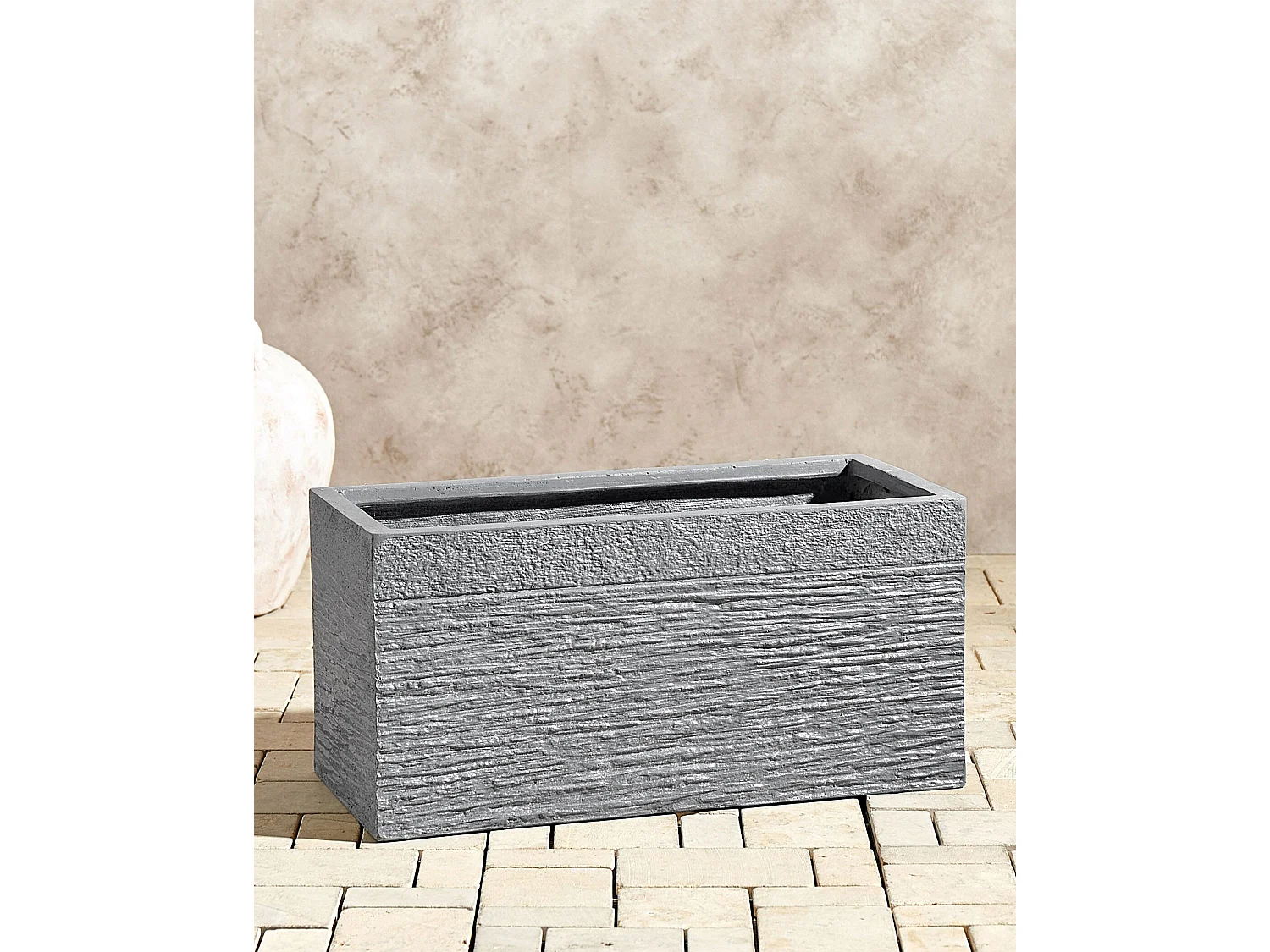 Blumentopf grau rechteckig 50 x 23 x 24 cm MYRA