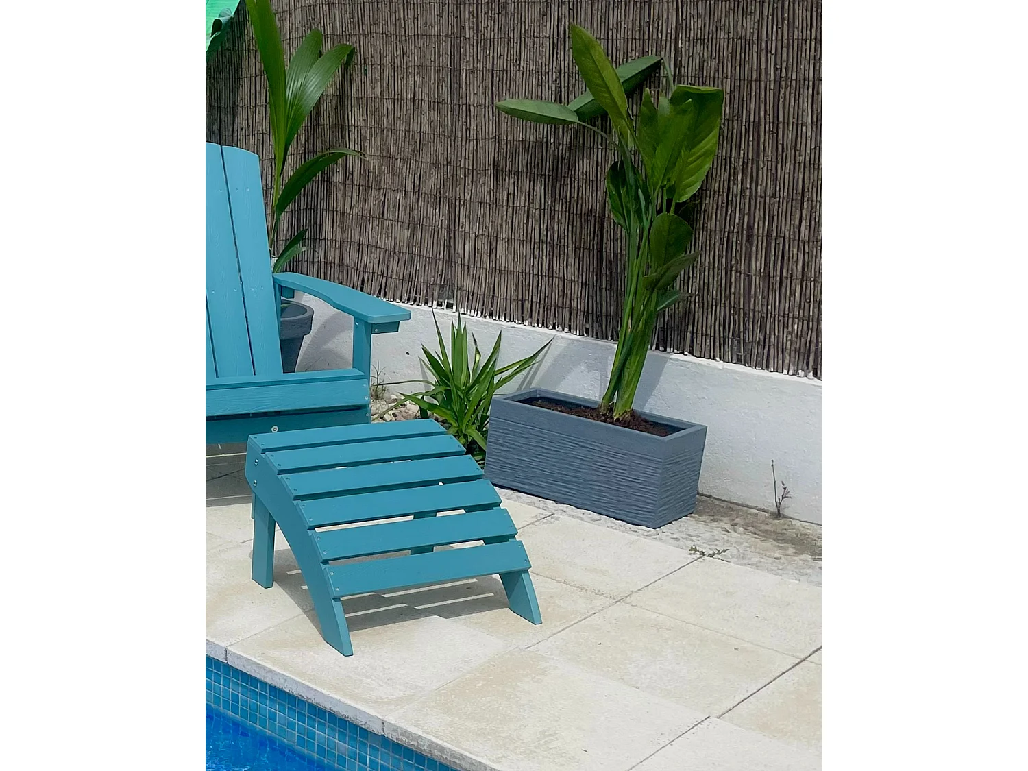 Doniczka 50 x 23 x 24 cm szara MYRA
