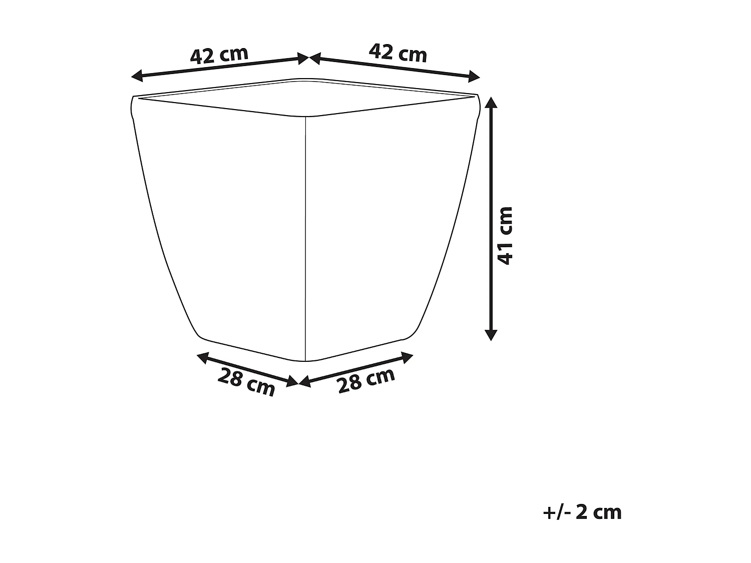 Bloempot ASTRAS Steen 42 cm Zilver