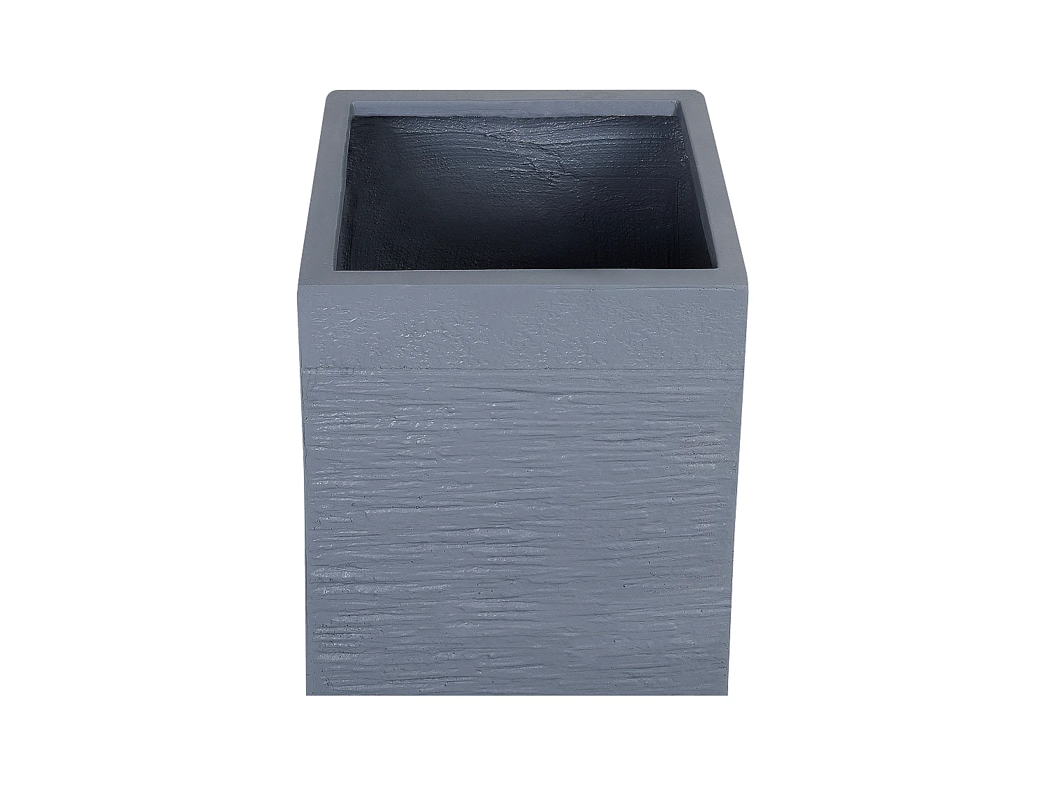 Blumentopf grau quadratisch 33 x 33 x 70 cm mit Loch moderner Stil DION