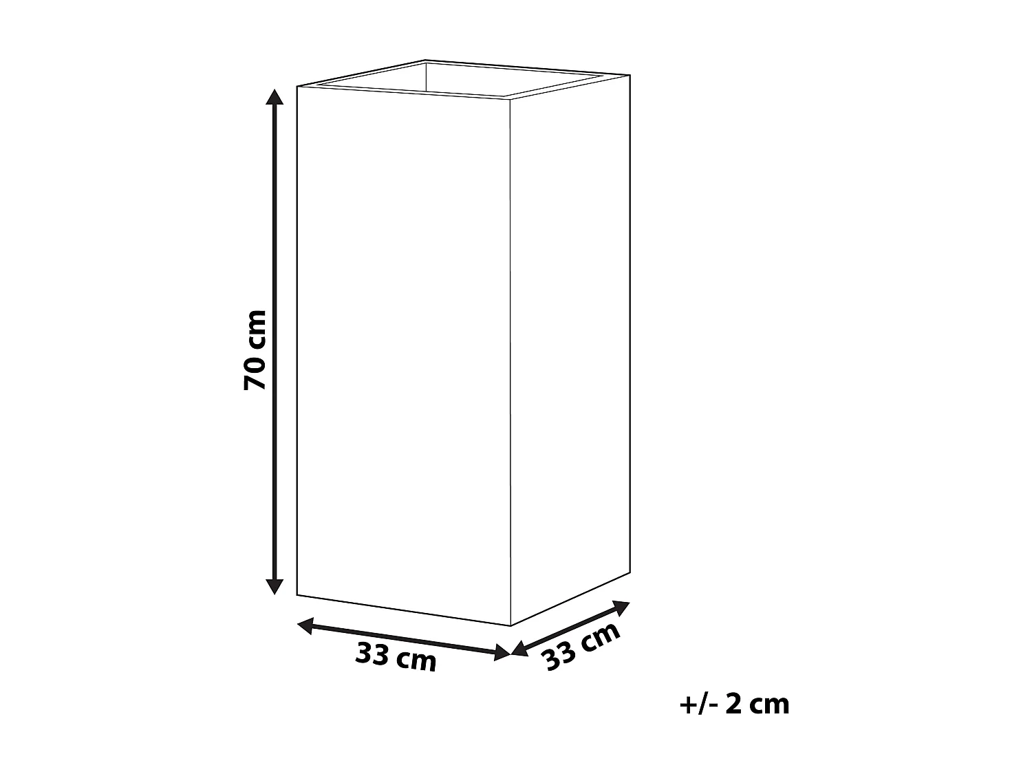 Cache-pot DION 33 cm Gris foncé