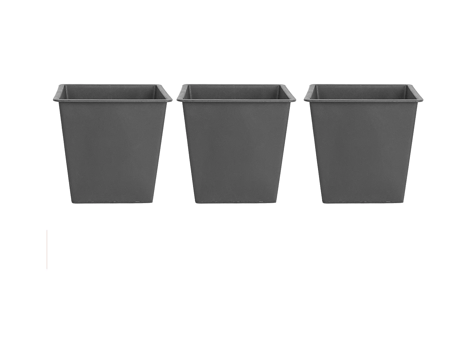 Lot de 3 pots de fleurs BALZO 42 cm Noir