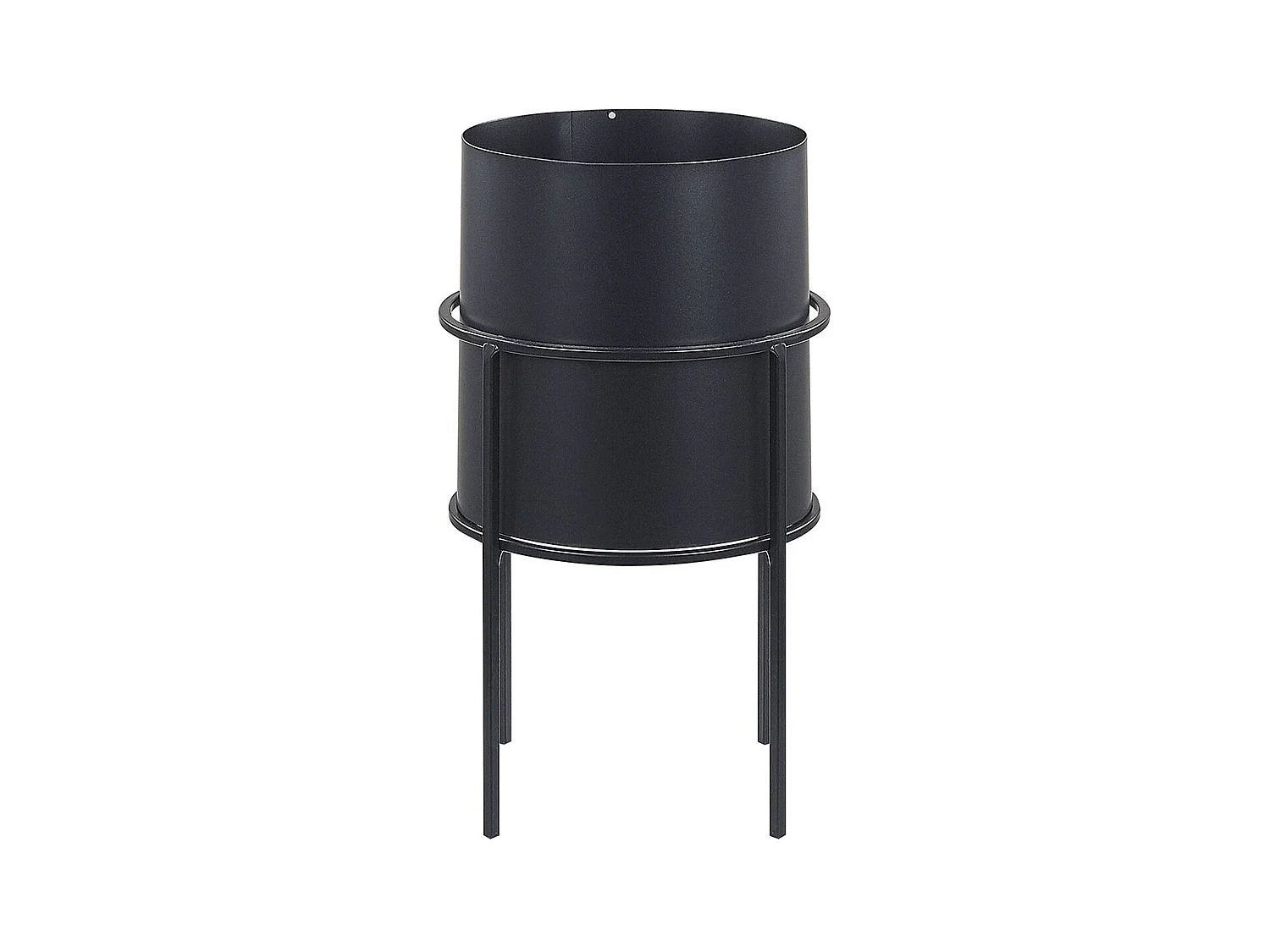 Cache-pot sur pied MILEA Métal 16 cm Noir