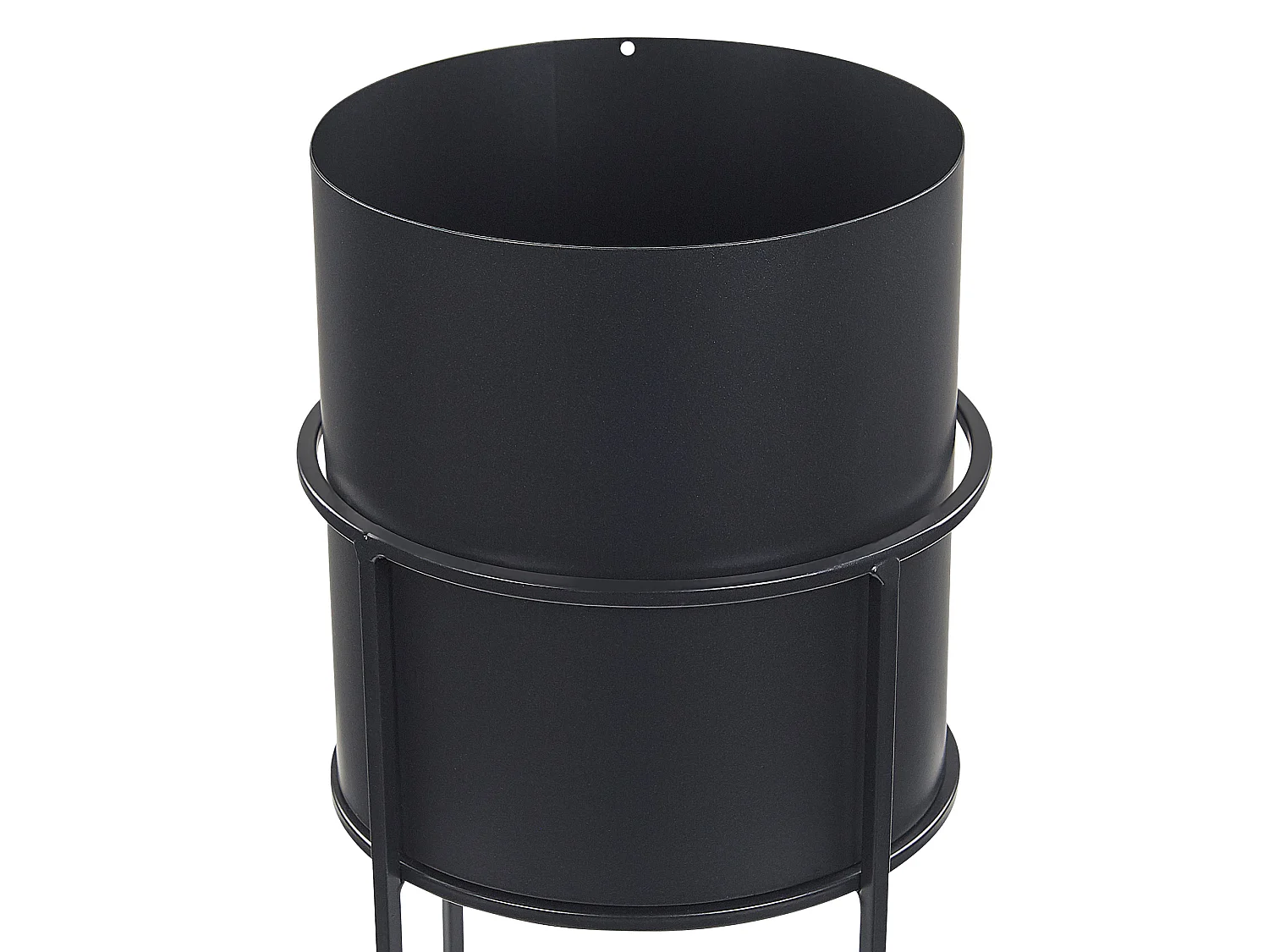 Verhoogde bloempot MILEA Metaal 16 cm Zwart