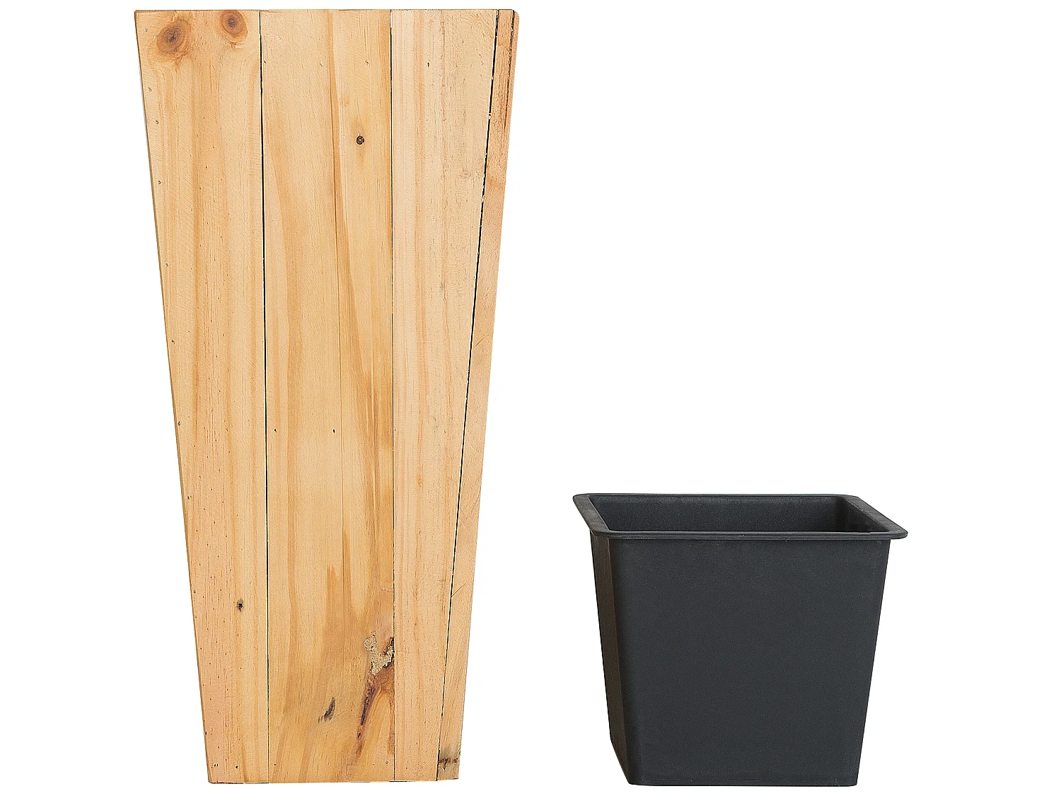 Cache-pot en bois LARISA 24 x 24 x 50 cm