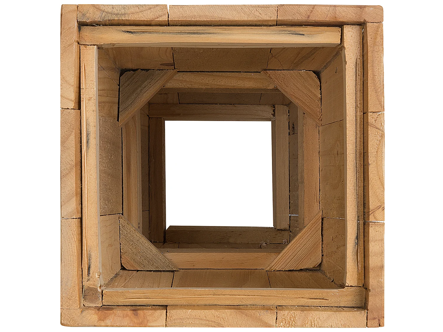 Cache-pot en bois LARISA 24 x 24 x 50 cm