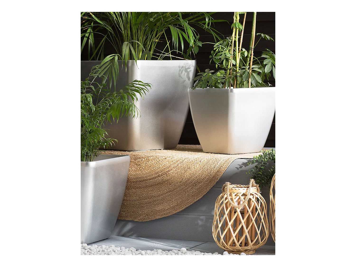 Cache-pot ASTRAS 35 cm Argenté