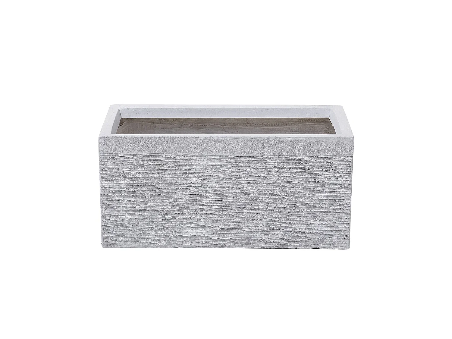 Indoor und Outdoor Blumentopf Lehm Glasfaser weiß rechteckig 50x23x24 cm Myra