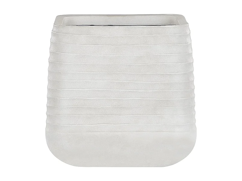 Blumentopf aus Kunstharz weiß quadratisch 50 x 50 cm moderner Look Parikia